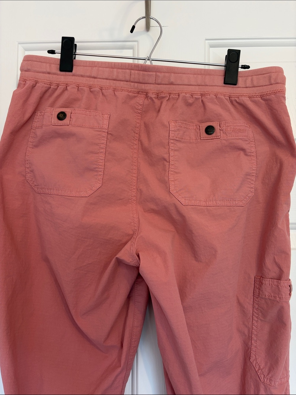 LL Bean Women’s Pink Ripstop Pants Pull On Drawstring Mauve, Size Medium - Picture 5 of 10